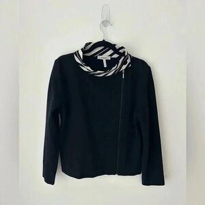 RODIER Black Sweater with Monochrome Collar